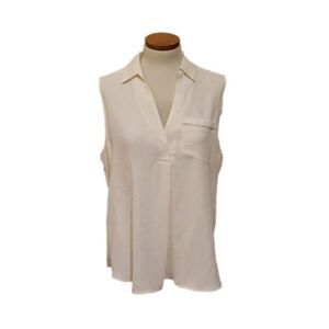 Stitch Fix 𝅺41 Hawthorn Womens Tarla Lattice Detail Sleeveless Blouse Sz XL NWT